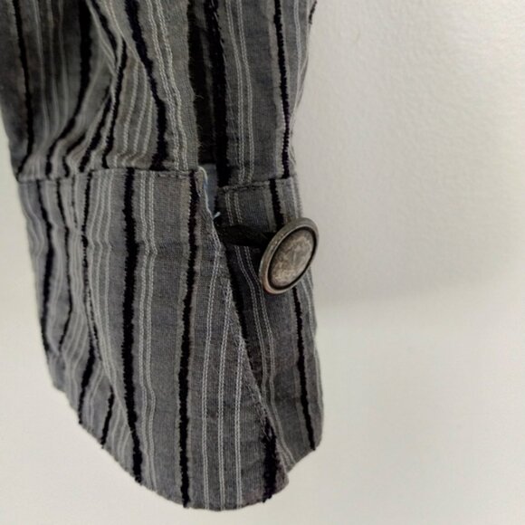 Elisa Cavaletti Blouse Womens Size M Gray Lagenlook Button Front Italy - Picture 10 of 10